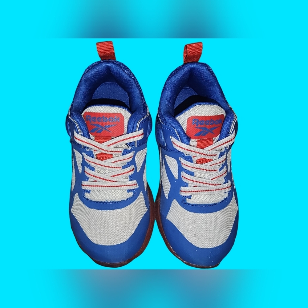 Reebok Tycoon Toddler Boys Light-Up Running Shoes Red Blue Sz 8T - Picture 5 of 7